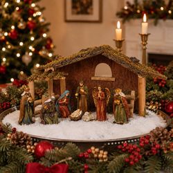 Gerson Multicolored Christmas Village 8 in.