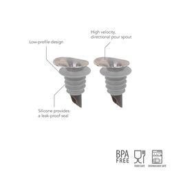 Tovolo Oyster Gray Silicone/Stainless Steel Spouts