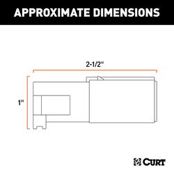 CURT 4 Round Connector Plug 2.5 in.