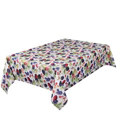 Texstyles Deco Easy Care Multicolored Berries Polyester Tablecloth 108 in. L X 58 in. W