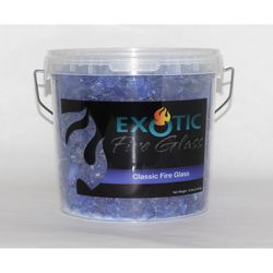 Exotic Ocean Blue Glass Fire Glass