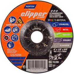 Norton Clipper 4 in. D X 5/8 in. X 1/8 in. thick Classic Grinding Wheel 1 pk