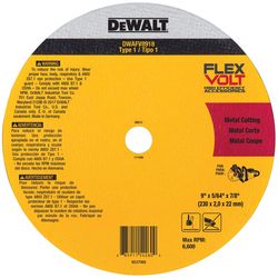 DeWalt FlexVolt 9 in. D X 7/8 in. X 5/64 in. thick Ceramic Metal Cutting Abrasive Wheel 1 pc