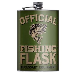 Lucky Jack 8 oz Stainless Steel Official Fishing Flask Hip Flask