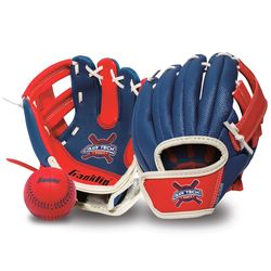 Franklin Air Tech Navy/Red PVC Baseball Glove 1 pk