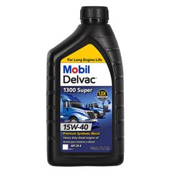Mobil Delvac 1300 Super 15W-40 Diesel Semi-Synthetic Engine Oil 1 qt