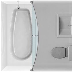 Zenna Home NeverRust Curved Shower Rod 72 in. L Chrome Silver