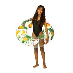PoolCandy Clear PVC Inflatable Tropical Fruit Floating Tube