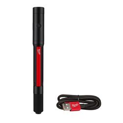 Milwaukee 250 lm Black/Red LED Rechargeable Pen Light