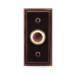 Heath Zenith Oil Rubbed Bronze Metal Wired Pushbutton Doorbell