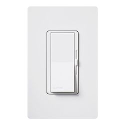 Lutron Diva White 300 W Tap Dimmer Switch 1 pk