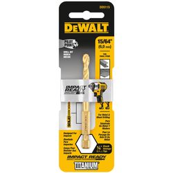 DeWalt Impact Ready 15/64 in. X 3-7/64 in. L High Speed Steel Drill Bit Quick-Change Hex Shank 1 pc