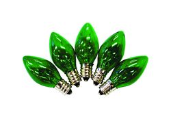 Holiday Bright Lights Incandescent C7 Green 25 ct Replacement Christmas Light Bulbs 0.08 ft.