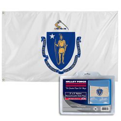 Valley Forge Massachussets State Flag 0 in. H X 3 ft. W X 5 ft. L