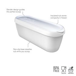 Tovolo White Plastic Ice Cream Tub 48 oz
