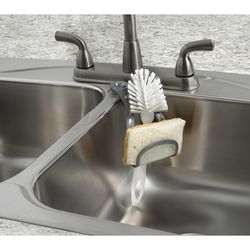 Spectrum Cora 3.25 in. L X 3.25 in. W X 7.5 in. H Plastic Sponge and Brush Holder