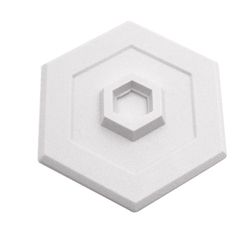 Prime-Line 5/8 in. H X 5 in. W X 5 in. L Vinyl White Wall Protector Mounts to wall