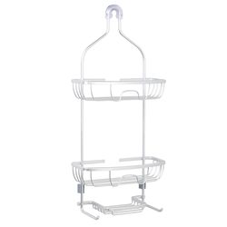 Zenna Home 24 in. H X 11 in. W X 4.88 in. L Brushed Shower Caddy