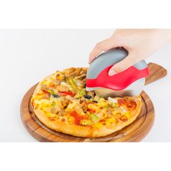 Jokari Gray/Red ABS Plastic/Stainless Steel Pizza Cutter