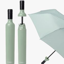 Vinrella Green Solid 38 in. D Umbrella