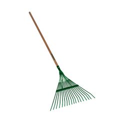 Seymour S300 DuraLite 18 Tine Steel Leaf Rake Wood Handle