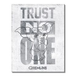Desperate Enterprises 16 in. L Multicolored Tin Trust No One Gremlins Wall Decor Sign