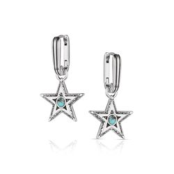 Montana Silversmiths Women's Lucky Star TQ Earrings