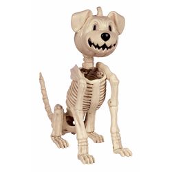 Seasons 17 in. Pumpkin Head Dog Halloween Decor