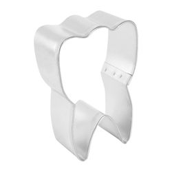 R&M International Corp 2 in. W X 3 in. L Tooth Cookie Cutter Silver 1 pc