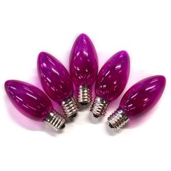 Holiday Bright Lights Incandescent C9 Purple 25 ct Replacement Christmas Light Bulbs 0.08 ft.