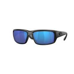 Costa Fantail Sunglasses Men's Blackout Frame Blue Mirror 580G Lens Polarized
