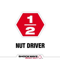 Milwaukee Shockwave 1/2 in. drive X 2-9/16 in. L Heat-Treated Steel Nut Driver 1 pc