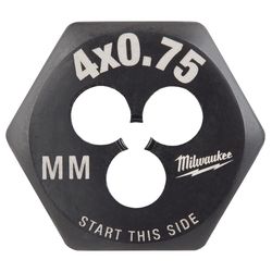 Milwaukee Metric M4X0.75 mm Hex Threading Die