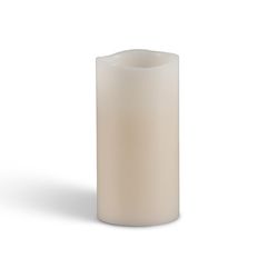 Gerson Everlasting Glow Bisque Vanilla Scent Wavy Edge Pillar Flameless Flickering Candle