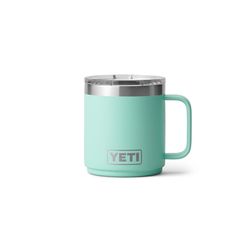 YETI Rambler 10 oz Seafoam BPA Free Ceramic Lined Stackable Mug with MagSlider Lid