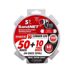 Diablo SandNet 5 in. Ceramic Blend Hook and Lock Sanding Disc 150 Grit 50 pk