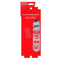 Diablo 11-1/4 in. L X 4-3/16  W 320 Grit Ceramic Blend Drywall Sanding Sheet 10 pk