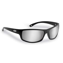 Flying Fisherman Slack Tide Sunglasses Unisex Matte Black Frame Smoke Silver Mirror Lens Polarized