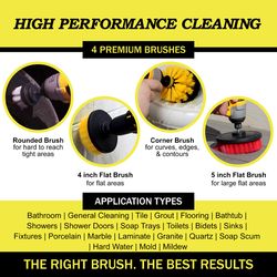 Drillbrush 5 in. W Soft/Medium Bristle Metal Handle Drill Brush Set