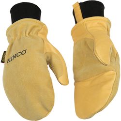 Kinco M Pigskin Leather Cold weather Black/Gold Mittens