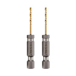 DeWalt Impact Ready 1/16 in. X 2-1/4 in. L Titanium Nitride Drill Bit Hex Shank 2 pc