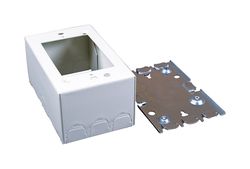 Legrand Rectangle Steel 1 gang Outlet Box Ivory