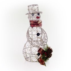 Alpine Snowman 18 in. Yard Decor