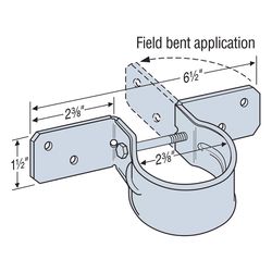 Simpson Strong-Tie ZMax 6.5 in. H X 2.25 in. W 12 Ga. Galvanized Steel Pipe Grip Tie