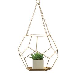 Summerfield Terrace Gold Iron 9 in. H Plant Hanger 1 pk
