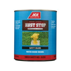 Ace Rust Stop Indoor and Outdoor Gloss Safety Red Enamel Rust Prevention Paint 1 qt
