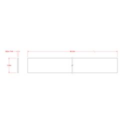 SteelWorks 0.0625 in. X 1 in. W X 8 ft. L Weldable Aluminum Flat Bar 1 pk