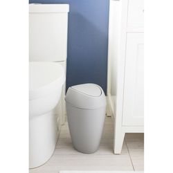 Umbra TWIRLA CAN 9L GREY 9 L Gray Polypropylene Trash Can