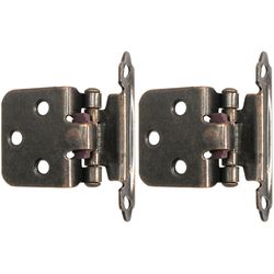 Laurey 1-5/8 in. W X 2-3/4 in. L Venetian Bronze Brown Steel Self-Closing Hinge 2 pk