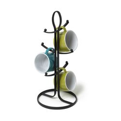 Spectrum Ashley 6.75 in. L X 6.8 in. W X 15.3 in. H Black Mug Holder